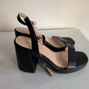 Dream Pairs Black Block Heel Sandals